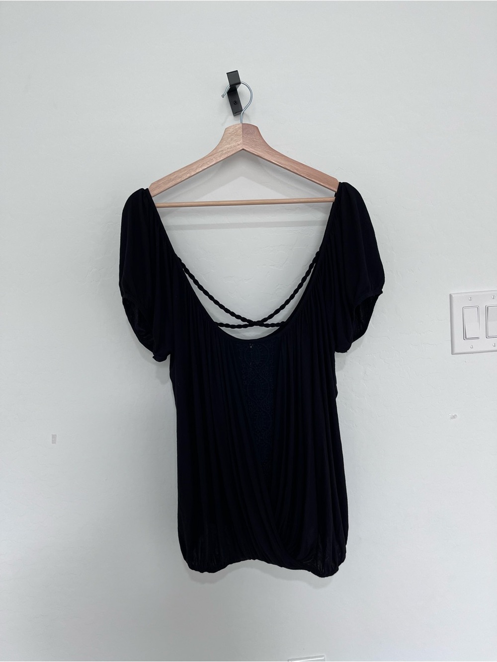 Free People Loose Blouse with a Crisscross Back